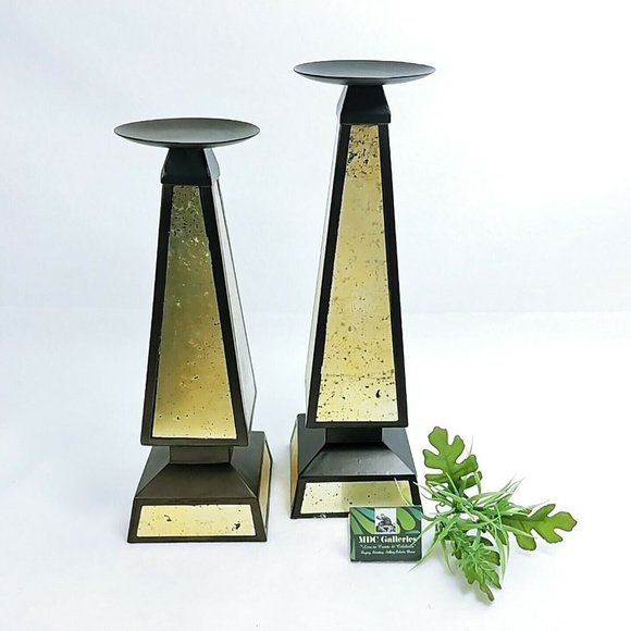 Kohl's Accents Bradford Pillar Candle Holders Modern Design Metal